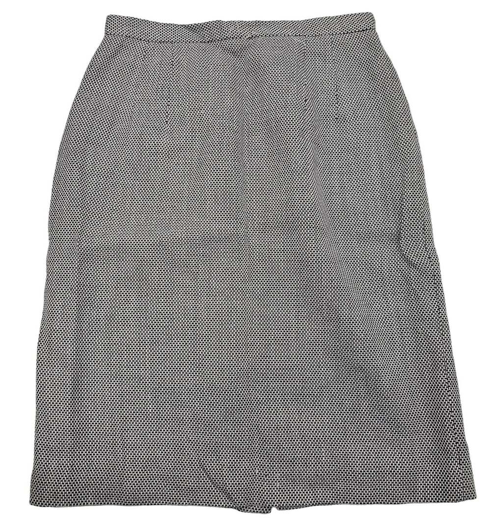 Talbots Skirt Womens Size 8 Black Weave Pencil Skirt Vintage Corp Work Classic